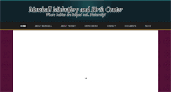Desktop Screenshot of marshallmidwiferybirthcenter.com